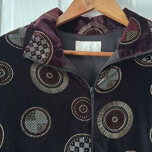 Vintage beaded velvet jacket